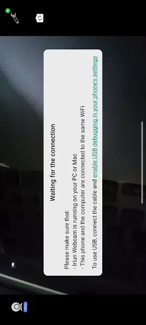 Screenshot of Iriun Webcam Android